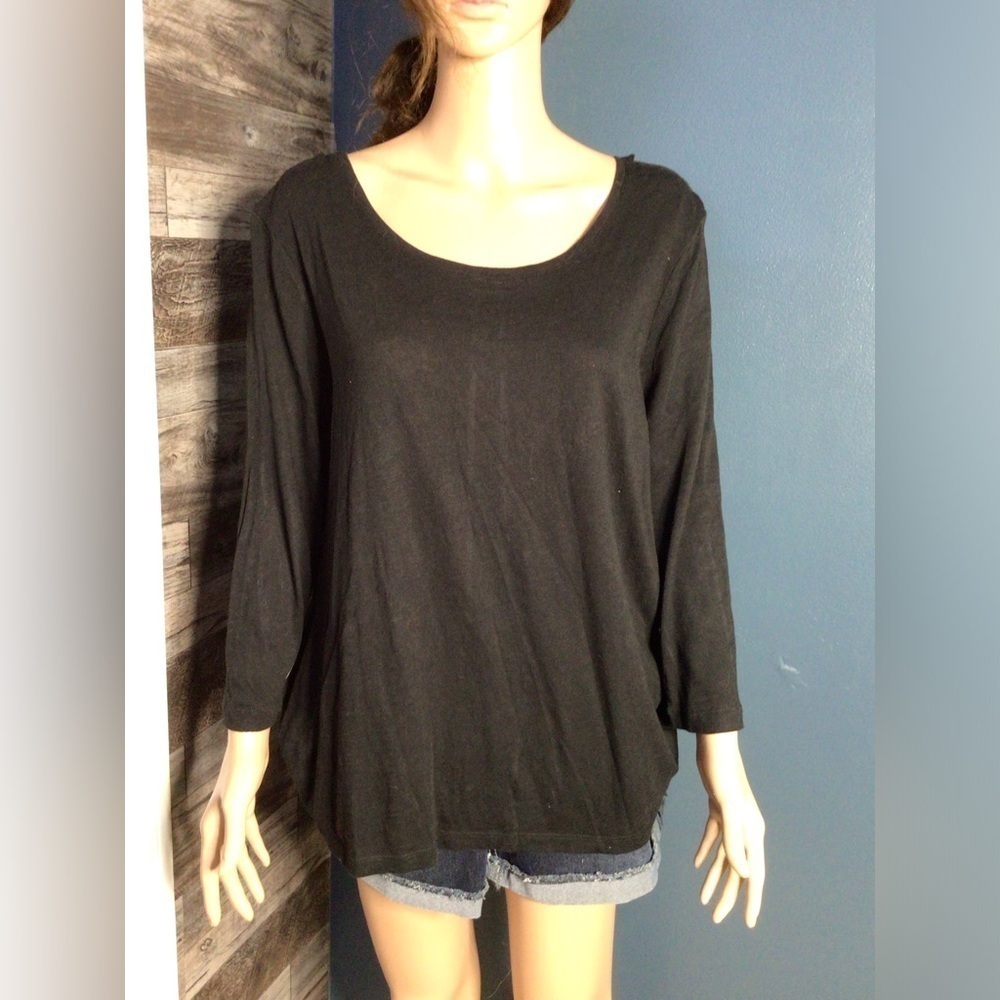 Xl Black Long Sleeve Women's Top (0112)